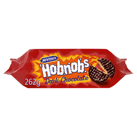 McVitie's Hobnob's Biscuits The Oaty One Dark Chocolate 262g Chocolate biscuits Sainsburys   