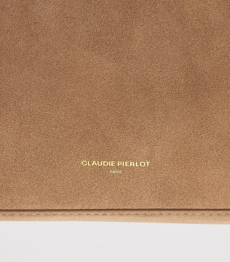 Claudie Pierlot suede shoulder bag H24cm, imported from the UK