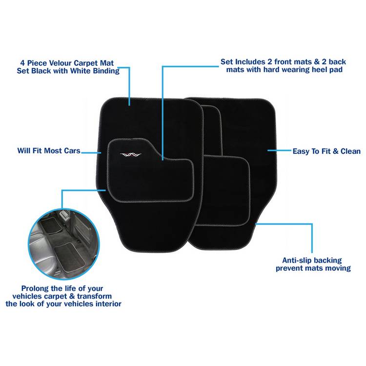 Streetwize deep pile universal car mats set of 4 (British brand)
