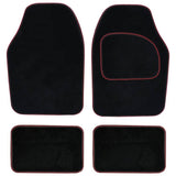 Streetwize carpet car mats black with red trim - British product