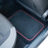 Streetwize carpet car mats black with red trim - British product