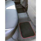 Streetwize carpet car mats black with red trim - British product