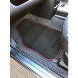 Streetwize carpet car mats black with red trim - British product