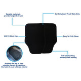 Streetwize universal black front car mats pair 66x43cm, UK version