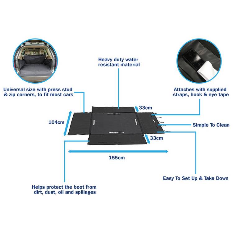 Streetwize Heavy Duty Boot Liner and Bumper Protector, UK version
