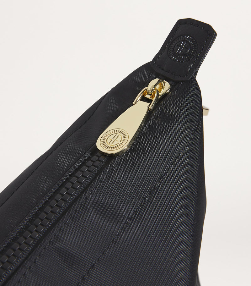 Harrods nylon overnight tote bag with leather trim and gold hardware, UK version