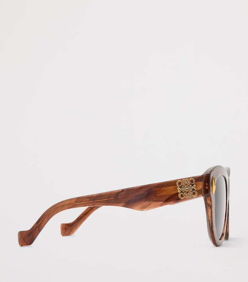 Loewe Screen sunglasses acetate round gold-tone temples, UK version