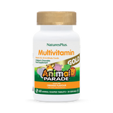 Holland & Barrett NaturesPlus Animal Parade GOLD Multivitamin Children's Chewables Orange Flavour 60 Chewable Tablets- Buy online at McGrocer