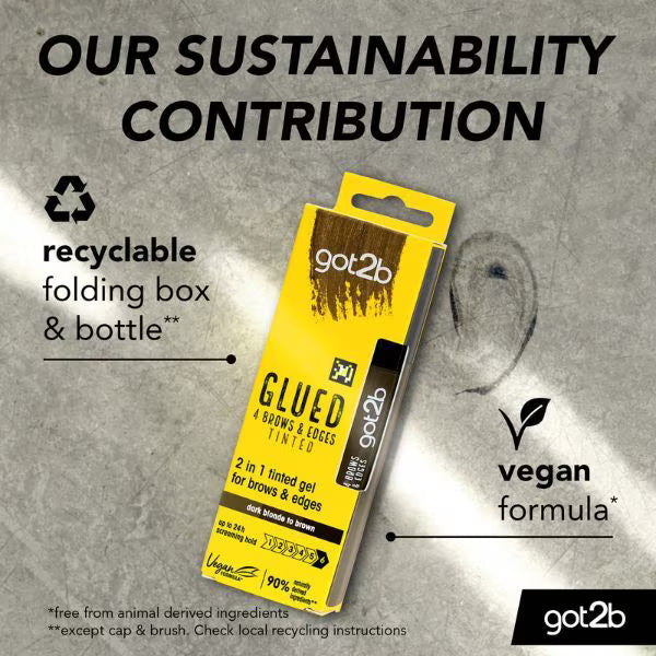got2b Glued Brows & Edges Tint Dark Brown 16ml, imported from the UK