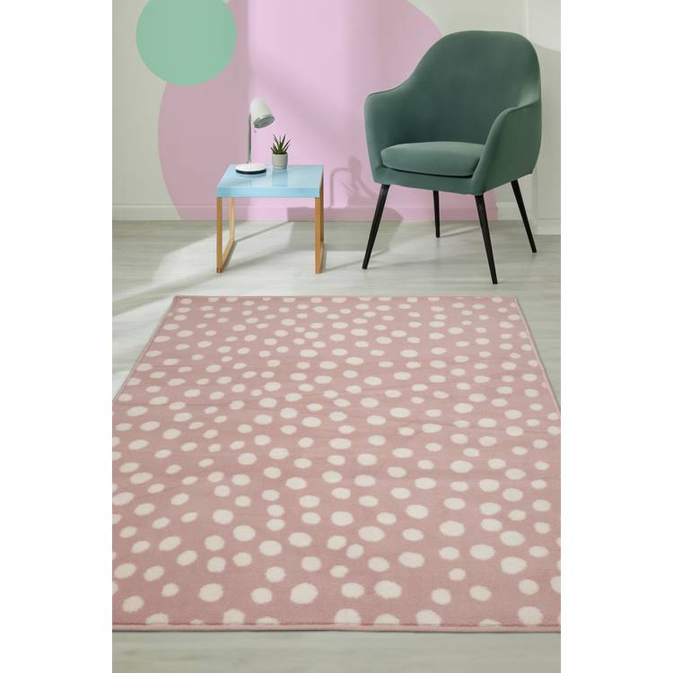 Homemaker spot pink cut pile rug 160x230cm (British brand)