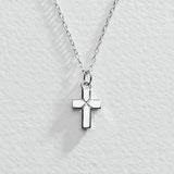 Revere silver mini cross pendant necklace 16 inch chain - British product