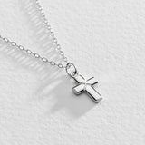 Revere silver mini cross pendant necklace 16 inch chain - British product
