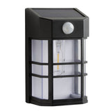 Solar sensor wall light black plastic 100 lumens, UK version