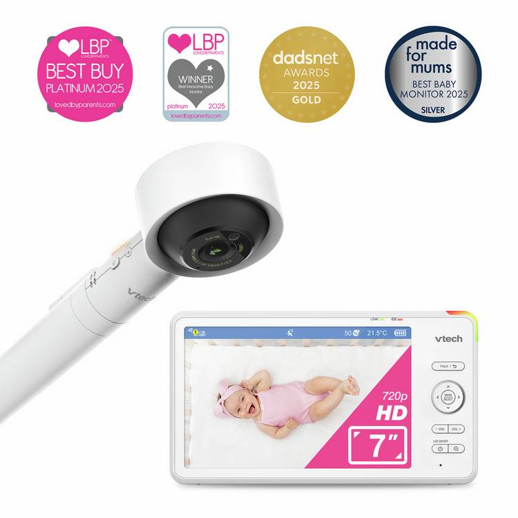 VTech smart Wi-Fi baby monitor 7 inch, imported from the UK