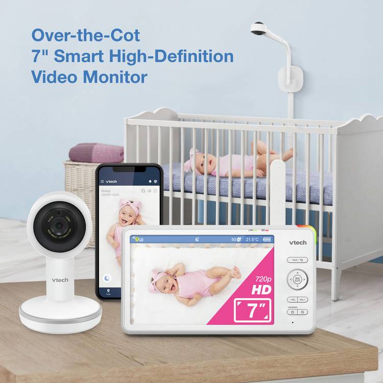 VTech smart Wi-Fi baby monitor 7 inch, imported from the UK