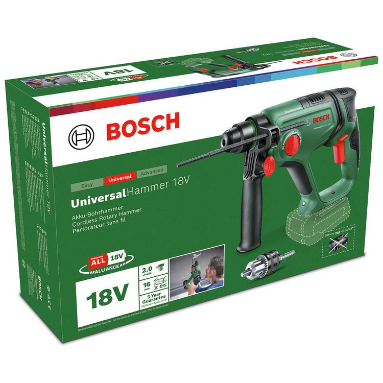 Bosch UniversalHammer drill with SDS-plus chuck, imported from the UK