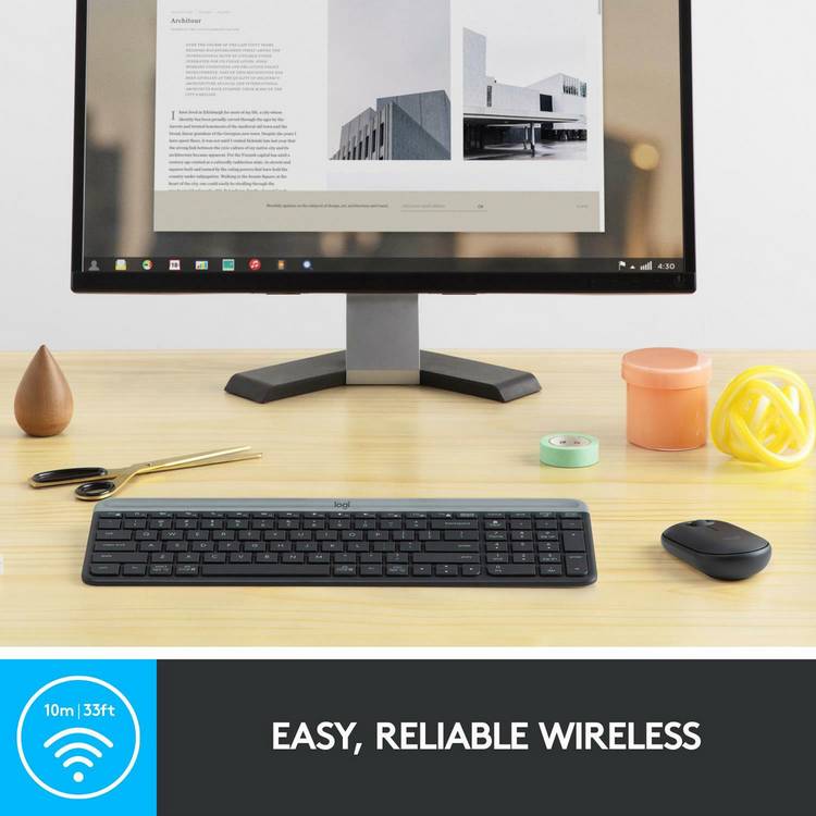 Logitech MK470 slim wireless keyboard and mouse combo, imported from the UK