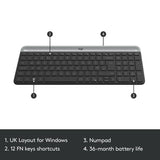 Logitech MK470 slim wireless keyboard and mouse combo, imported from the UK