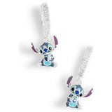 Disney sterling silver Stitch charm hoop earrings (British brand)