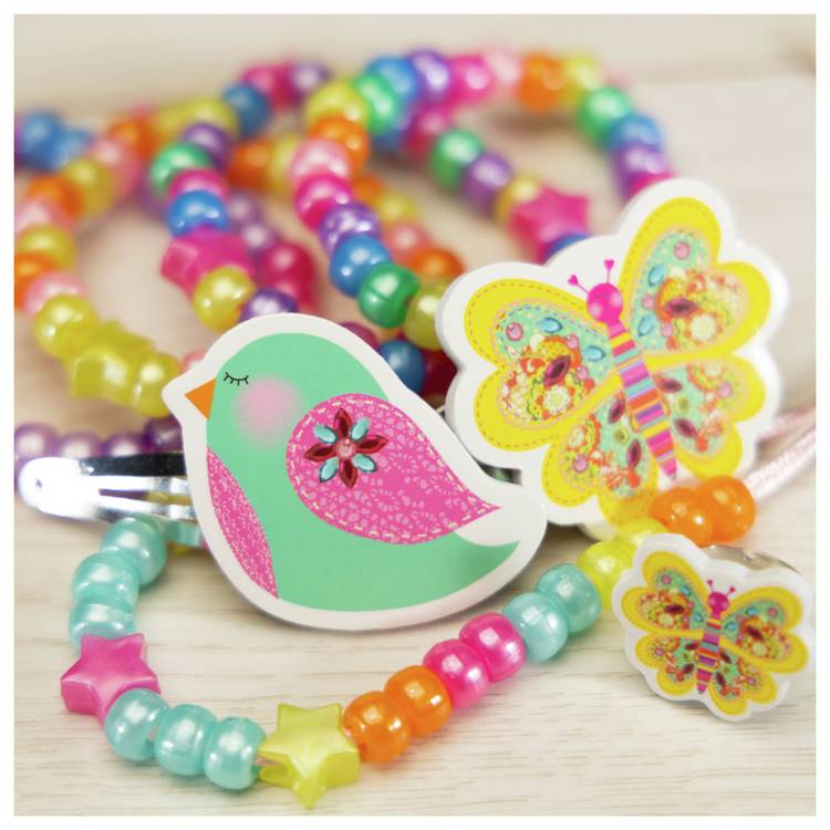 Galt Jewellery Craft Kit with beads and glitter glue, imported from the UK