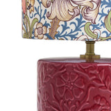 Habitat Morris & Co Golden Lily lamp Berry, imported from the UK