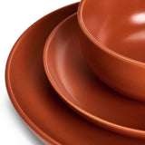Habitat stoneware dinner set rust 12-piece (British brand)