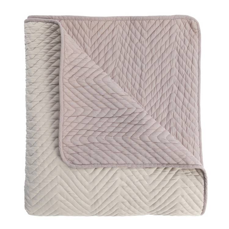 Argos Home herringbone quilted bedspread blush 200x220cm (British brand)