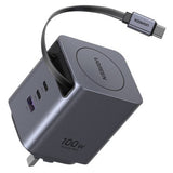 UGREEN Nexode Pro 100W charger with retractable USB-C cable, UK version
