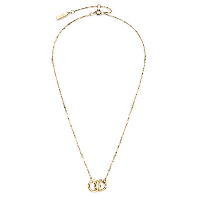 Olivia Burton gold-plated interlock necklace (British brand)