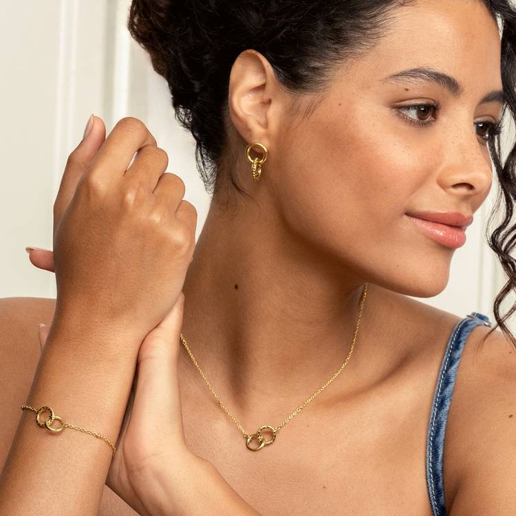 Olivia Burton gold-plated interlock necklace (British brand)
