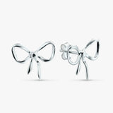Revere knotted bow stud earrings, imported from the UK