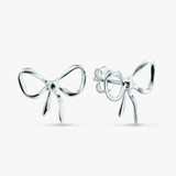 Revere knotted bow stud earrings, imported from the UK