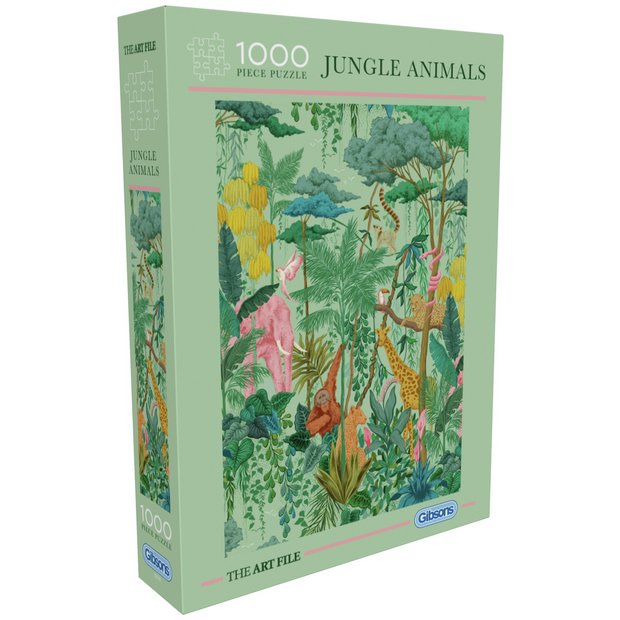 Gibsons jigsaw puzzle Jungle Animals 1000 piece - British product