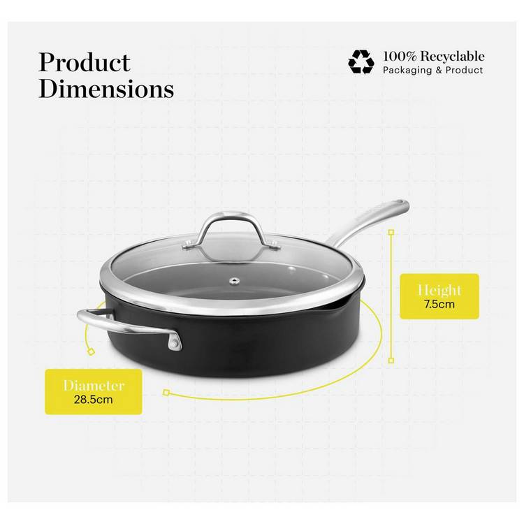 good FOOD hard anodised multi pan 28cm, imported from the UK