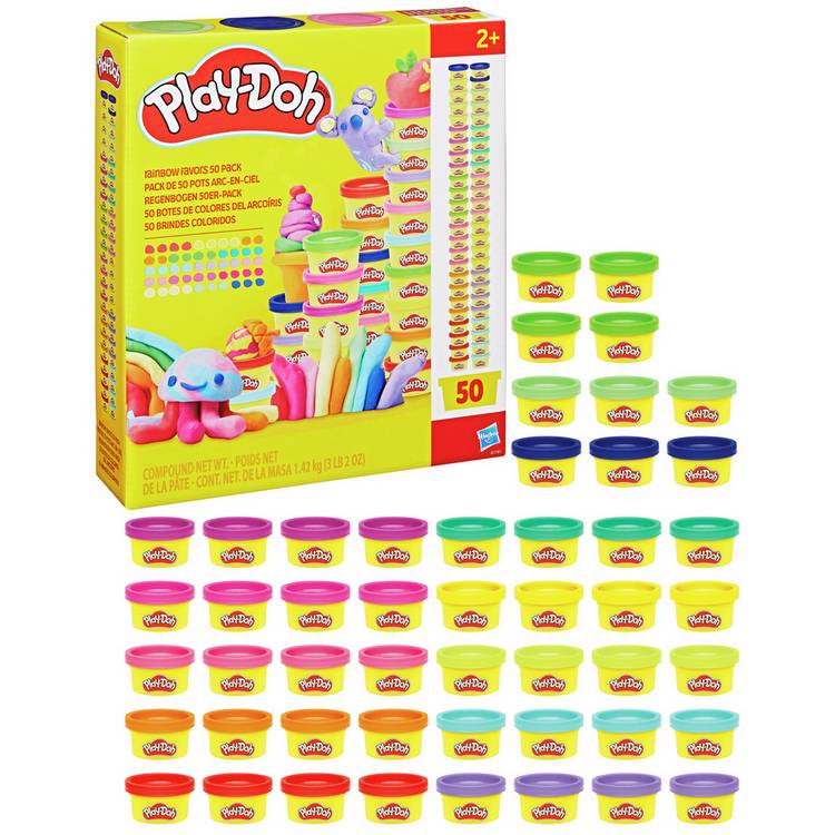 Play-Doh modeling compound set Rainbow Favors 50 tubs, UK version