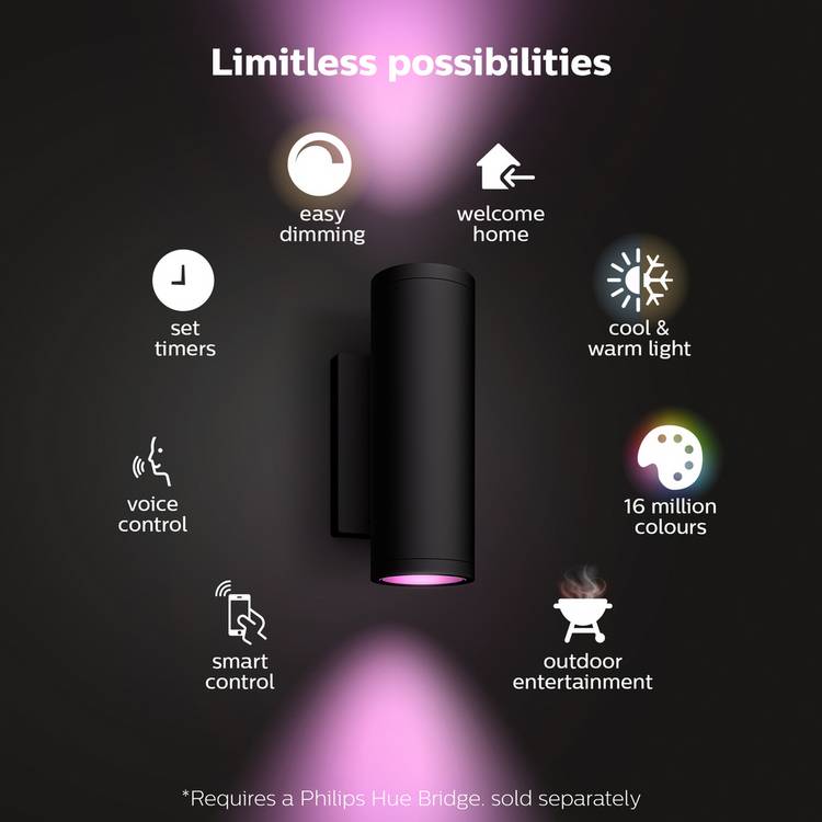 Philips Hue Appear outdoor wall light (British brand)