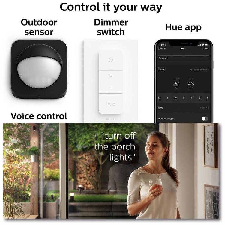 Philips Hue Appear outdoor wall light pack of 2, UK version