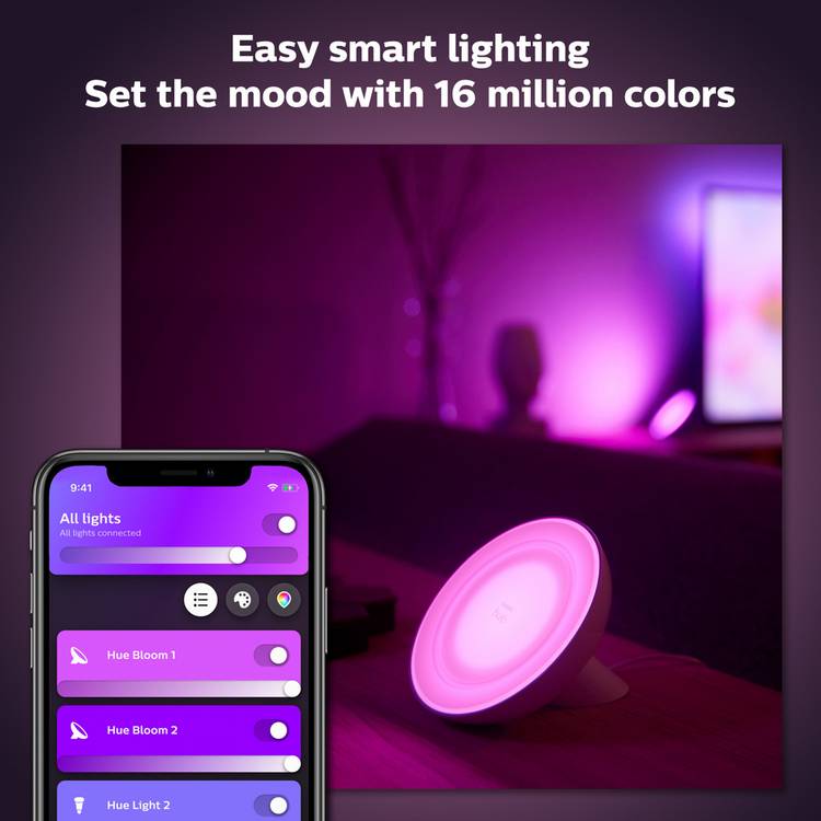 Philips Hue Bloom smart table lamp black, imported from the UK