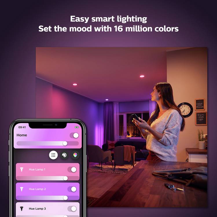 Philips Hue colour smart bulb E14 2 pack - British product