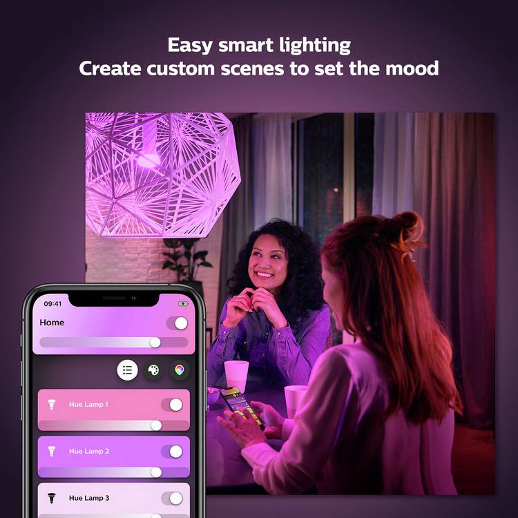 Philips Hue colour smart bulb E14 2 pack - British product