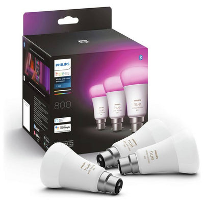 Argos Philips Hue B22 Colour Smart LED Wi-Fi Bulb - 3 Pack- Buy online at McGrocer