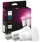 Argos Philips Hue White and Colour E27 9W Smart LED Bulbs - 2 Pack- Buy online at McGrocer