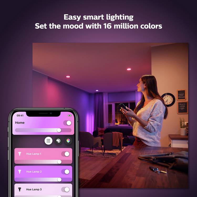 Philips Hue smart LED bulbs 2-pack E27 9W, imported from the UK