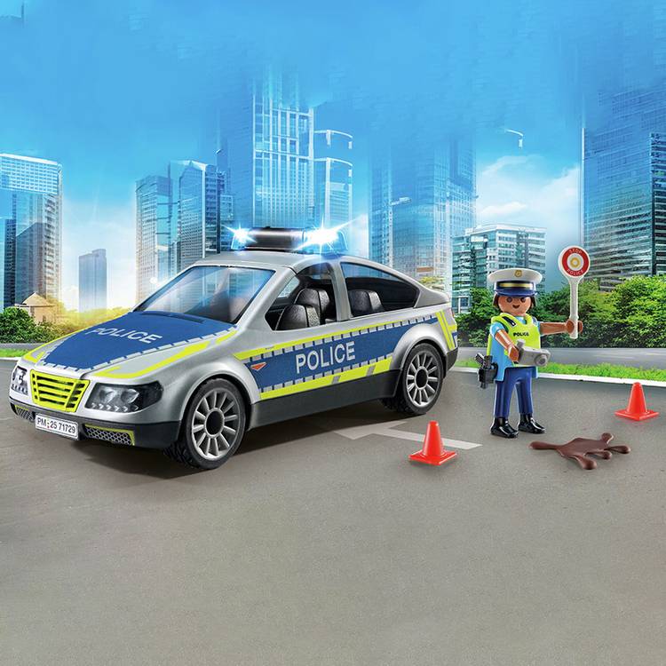 Playmobil police patrol car toy, imported from the UK