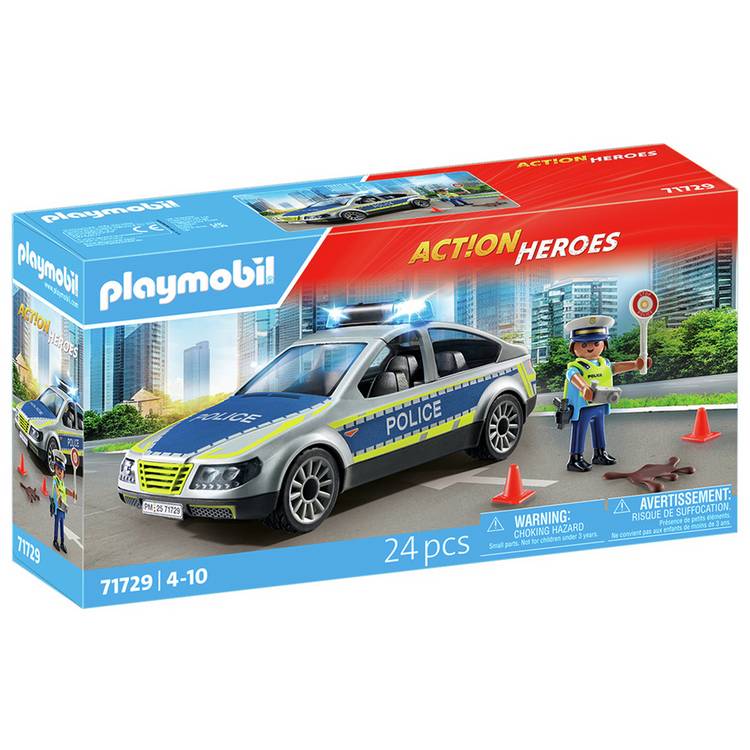 Playmobil police patrol car toy, imported from the UK