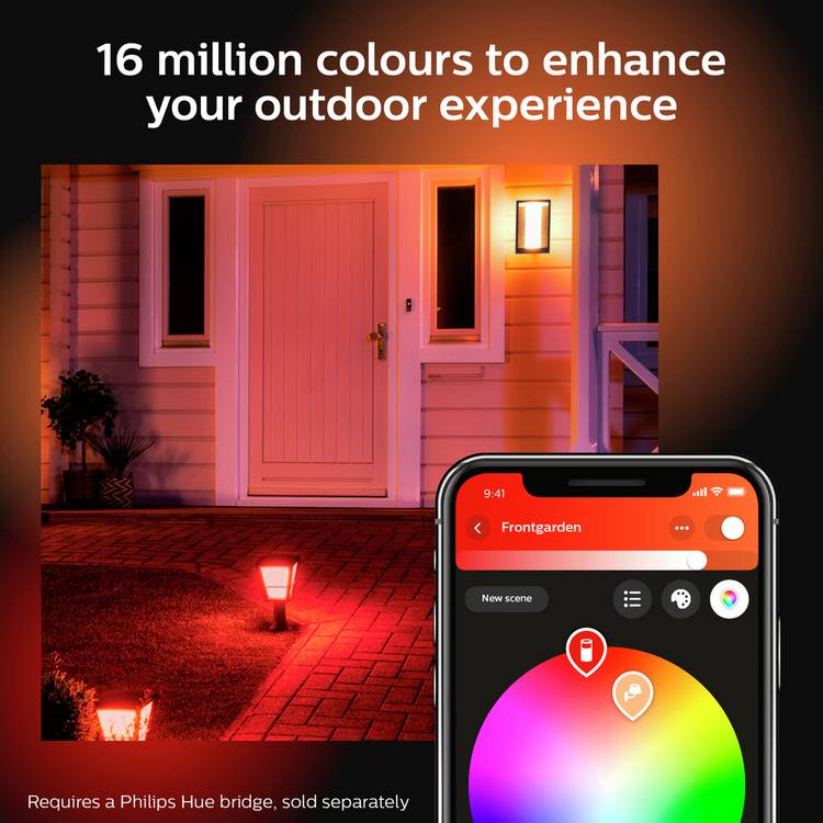 Philips Hue outdoor wall light white colour 2-pack (British brand)