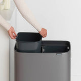 Brabantia Touch Top Bin double-compartment 60L, UK version