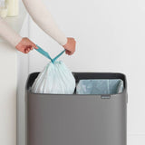 Brabantia Touch Top Bin double-compartment 60L, UK version