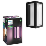 Philips Hue Impress small outdoor wall light black - British product