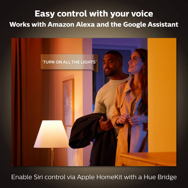 Philips Hue Iris smart table lamp black, imported from the UK